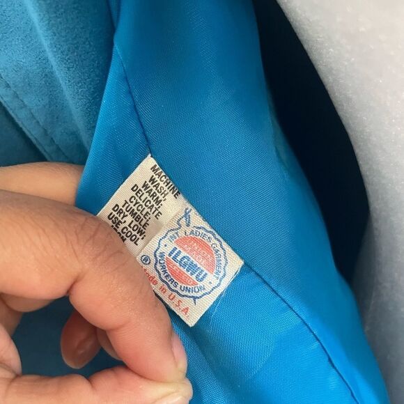 Roth Le Cover Women Suede Baby Blue Blazer - Size XL - Picture 9 of 11